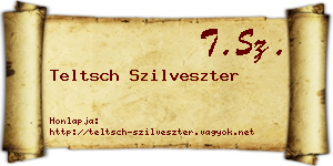 Teltsch Szilveszter névjegykártya